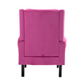 Coolmore Wood Frame Armchair, Modern Accent Chair Lounge Chair With Sturdy Wood Legs For Living Room Bedroom Red Red Foam Velvet