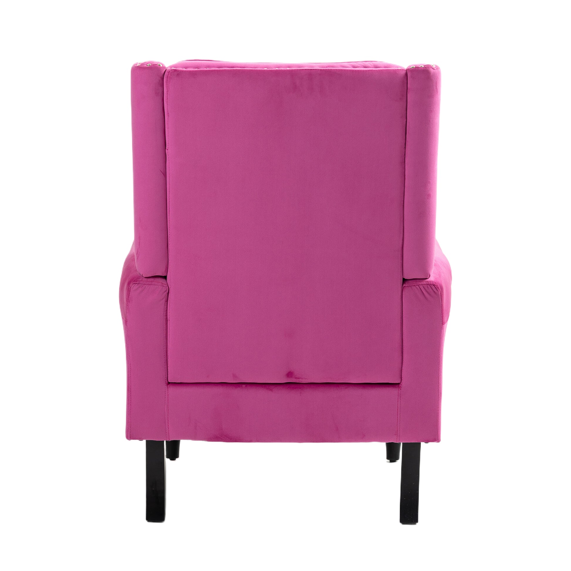 Coolmore Wood Frame Armchair, Modern Accent Chair Lounge Chair With Sturdy Wood Legs For Living Room Bedroom Red Red Foam Velvet