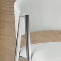 Modern Bar Stools Mp2 Set Of 2 Ivory Pu