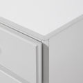 Classic Fretwork Detailed Glass Door Sideboard White White Mdf