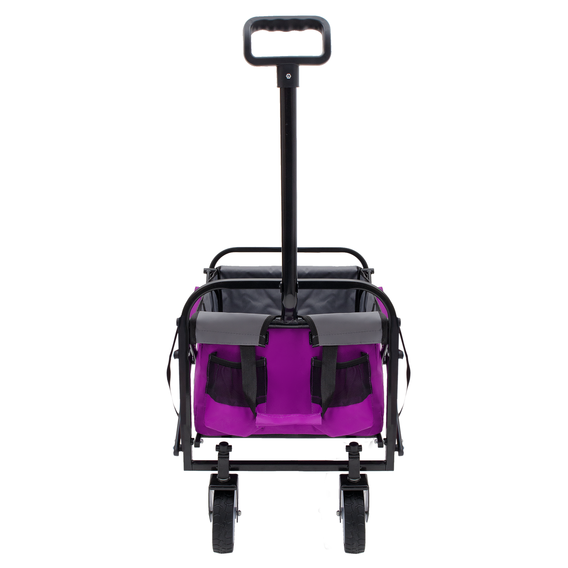 Minimeetall Strapcollapsible Foldable Wagon Cart With Strapping System Beach Wagonutility Cartutility Wagon Grocery Cart For Camping Shopping Sports Gardeing Fishing Supports 225Lbs Purple Purple