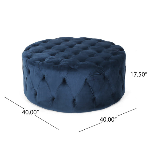 Ottoman Blue Velvet