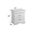 Louis Philippe White Finish Nightstand White Synthetic Wood