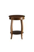 Aberta Walnut Finish Accent Table Walnut Synthetic Wood