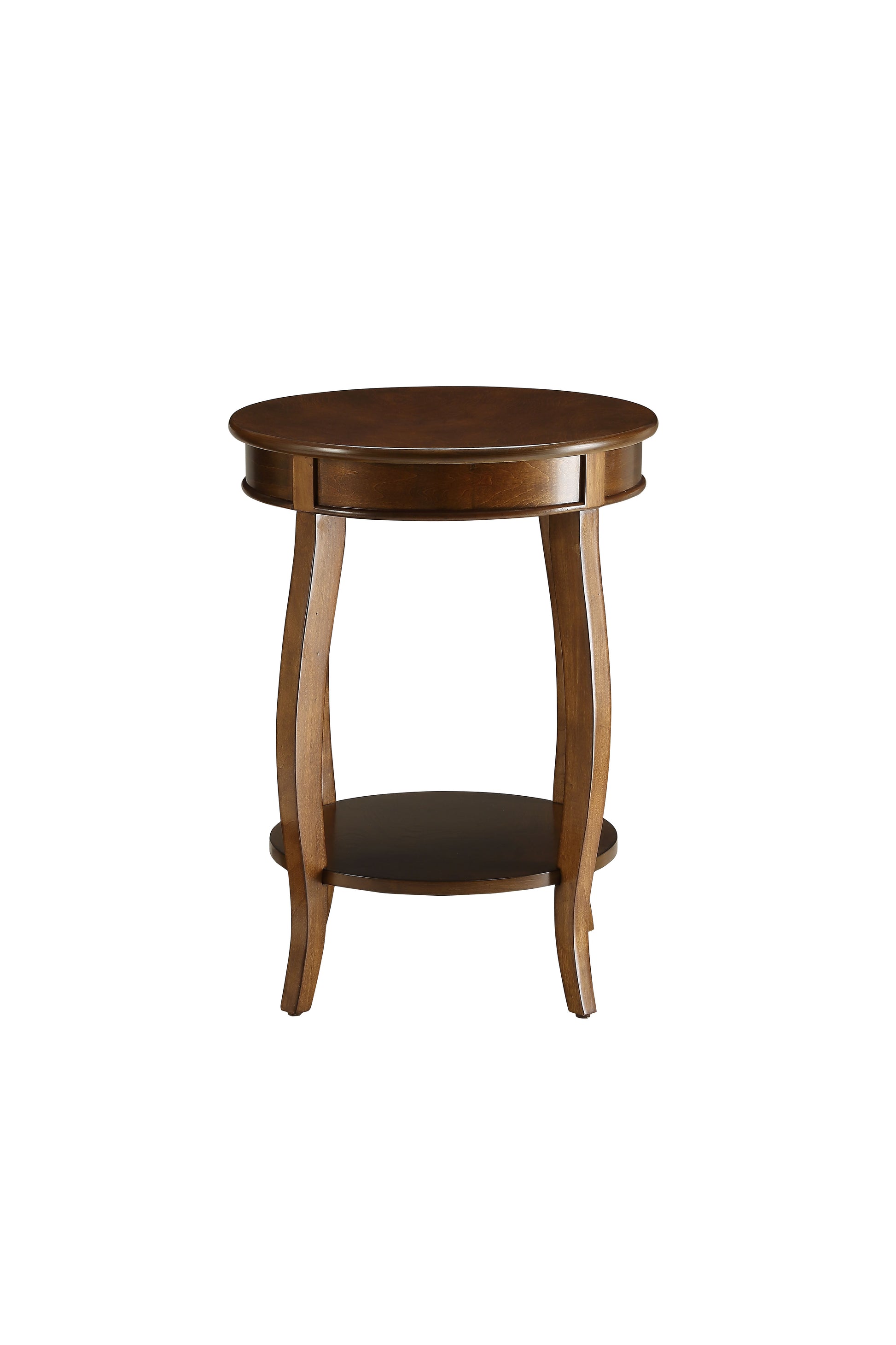 Aberta Walnut Finish Accent Table Walnut Synthetic Wood