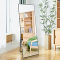 Full Length Mirror, Floor Mirror With Stand, Dressing Mirrorbedroom Mirror With Aluminium Frame 65