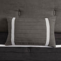 7 Pc Pieced Faux Suede Comforter Set Black Cal King California King Black Polyester