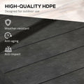 Outsunny 4 Piece Patio Cantilever Umbrella Base Weight Set, Outdoor Offset Umbrella Weights For Umbrella Stand, 132 Lb. Capacity Water Or 176 Lb. Capacity Sand, Black Black Hdpe
