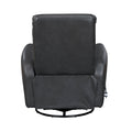 Glider Reclining Chair Swivel Motion Grayfaux Leather Upholstery Luxury Living Room Furniture, Movie Chair Gray Faux Leather Wood Primary Living Space Plywood,Solid Wood