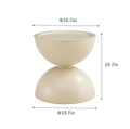 Milk White Coffee Round Tables With Storge Movable Table Top Multifunctional End Side Table Milk White Primary Living Space Casual,Cute,Modern Freestanding Round Coffee & End Tables Round Metal