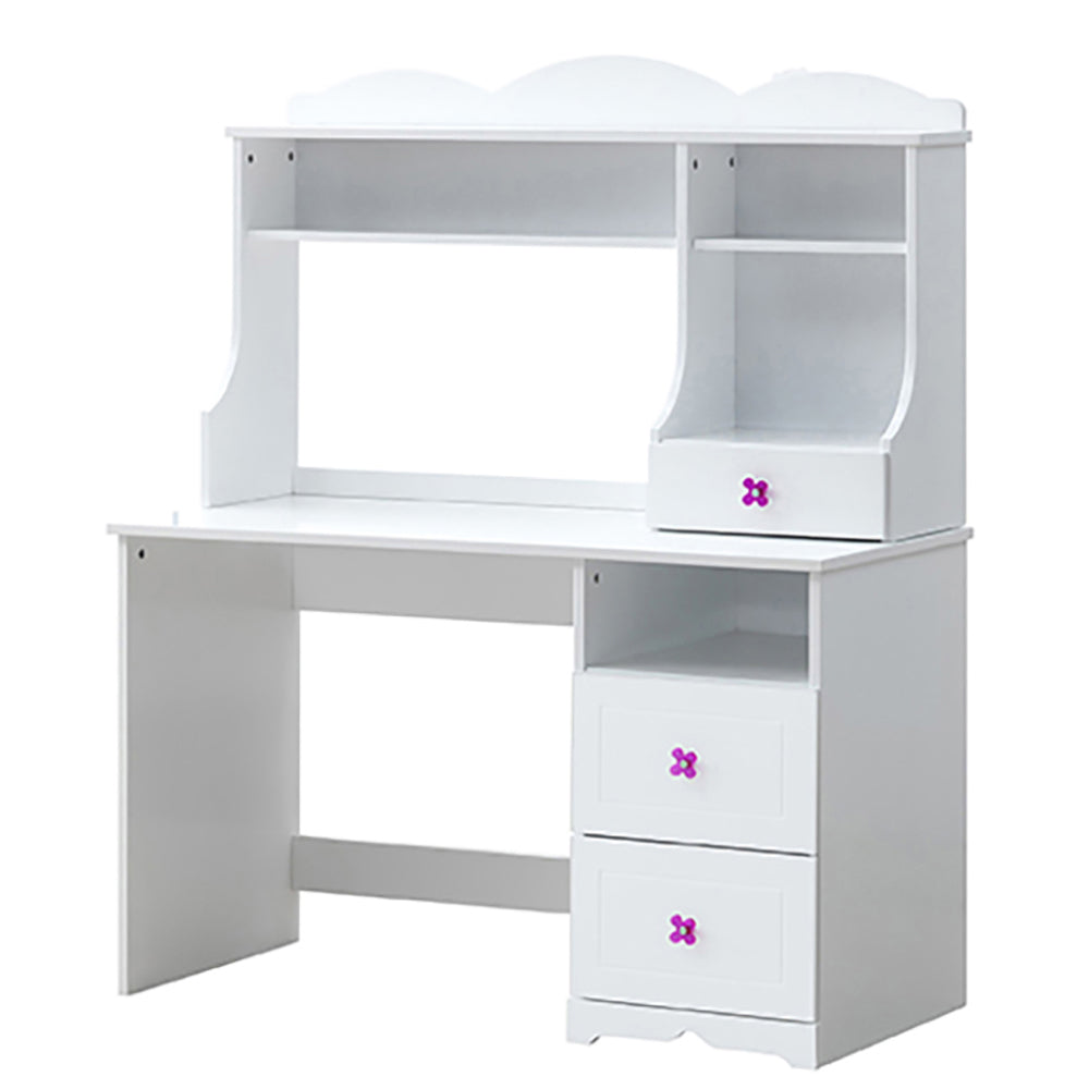 White 2 Drawer Writing Desk White Writting Desk Office Freestanding Rubberwood Rectangular Drawers Desk Wood Sled