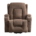 Power Lift Recliner Chair Recliners For Elderly With Heat And Massage Recliner Chair For Living Room With Infinite Position And Side Pocket,Usb Charge Port Brown Brown Power Push Button Soft Heavy Duty Cotton Wood Metal