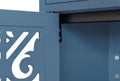 2 Door 2 Drawer Cabinet, American Furniture, Suitable For Bedroom, Living Room, Study Blue Mdf
