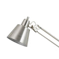 60W Metal Task Lamp With Adjustable Arms And Swivel Head, Set Of 2, Silver Silver Metal