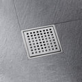 6 Inch Grid Shower Floor Drain Brushed Nickel Stainless Steel