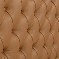 Brooklyn King Tufted Panel Bed Headboard And Footboard Set, Caramel Tan Brown Faux Leather Box Spring Required King Tan Brown Wood Foam Faux Leather Faux Leather