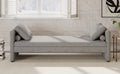 Modern Upholstered Chaise Lounger Daybed With Pillows Small Single Daybed, No Mattress Needed, Perfect For Living Rooms & Home Office,Linen Fabric, Gray Gray Linen