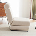 Single Sofa Chair Foldable Single Sofa Bed With Pillow,Portable Foldable Sofa Bed,Leisure Sofa Chair,Easy To Store,Made Ofand Wearable Linen Cream White Cream White Primary Living Space Modern Foam Linen