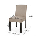 Dining Chair Taupe Fabric