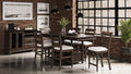 Deep Coffee Counter Height Dining Table Coffee Solid Wood Mdf