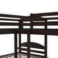 Twin L Shaped Bunk Bed With Trundle Espresso Old Sku:Lp000024Aap Espresso Solid Wood