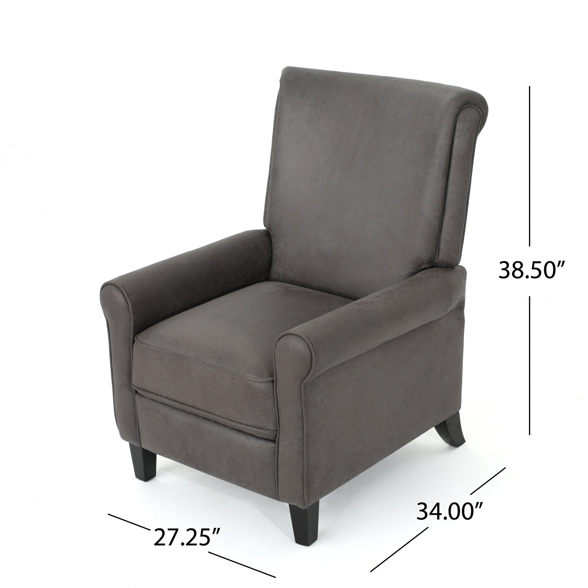 Manual Standard Recliner Slate Microfiber