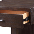 Walnut 1 Drawer End Table Walnut Primary Living Space Contemporary Poplar Drawers Rectangular Wood