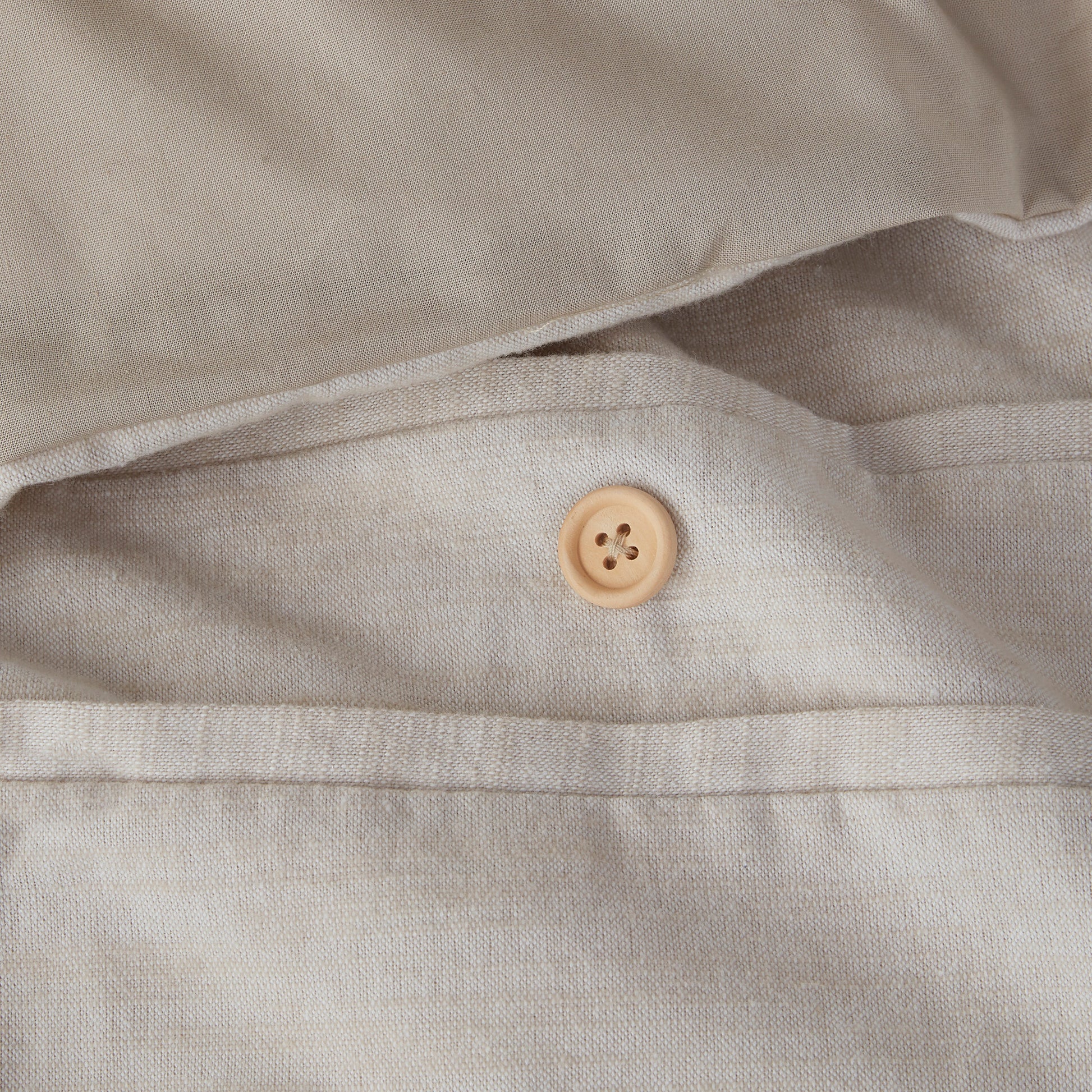 3 Piece Organic Cotton Oversized Duvet Cover Set Natural King Cal King Natural Cotton