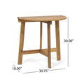 Westmont Half Round Bistro Table, Natural Natural Acacia Wood