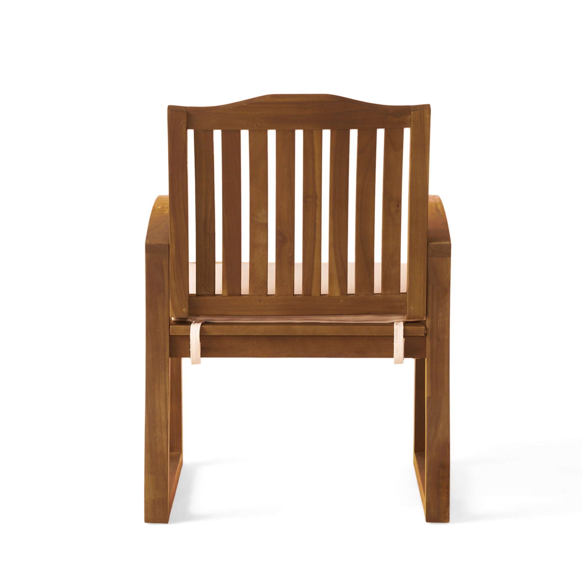 Della Wood Kd Armchair Cream Acacia Wood