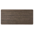 Dining Table With Square Leg Brown Solid Wood Mdf