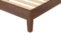 Nix Queen Platform Bed Natural Queen Dark Brown Wood