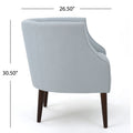 Club Chair Light Blue Fabric