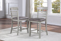 Hyland Counter Chair Set Of 2 Dark Gray Dark Gray Faux Leather