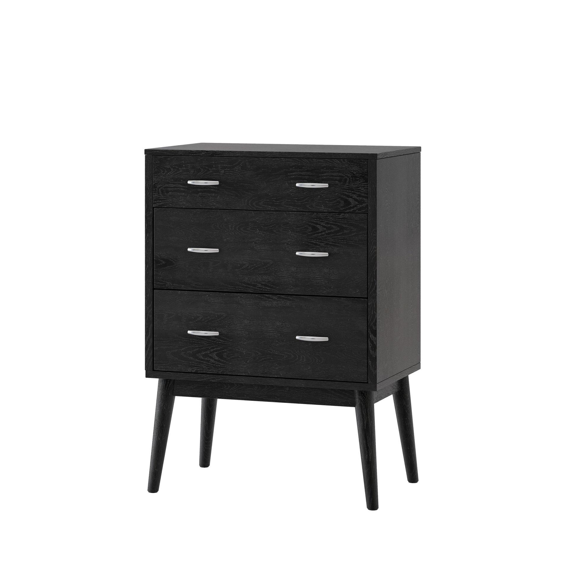 Disa 3 Drawer Chest Black Mdf