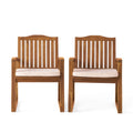Della Wood Kd Armchair Cream Acacia Wood