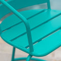 Santa Monica Bistro Set Teal Iron