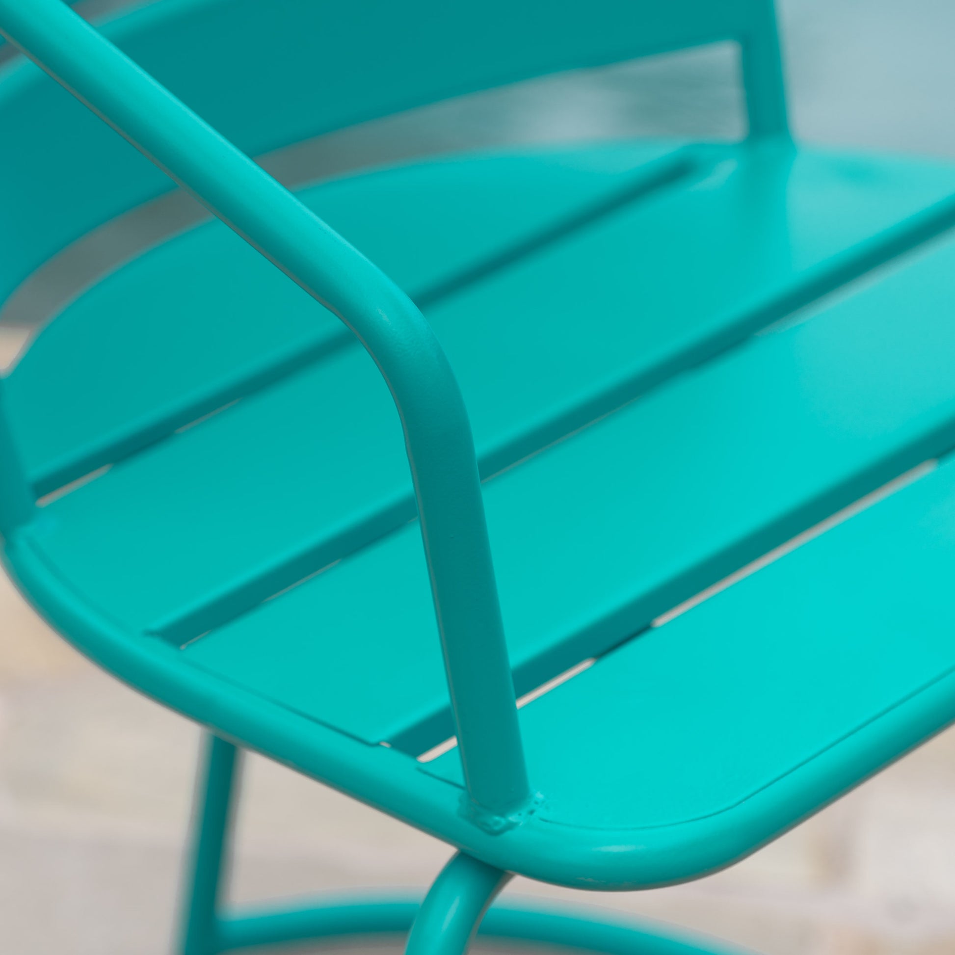 Santa Monica Bistro Set Teal Iron