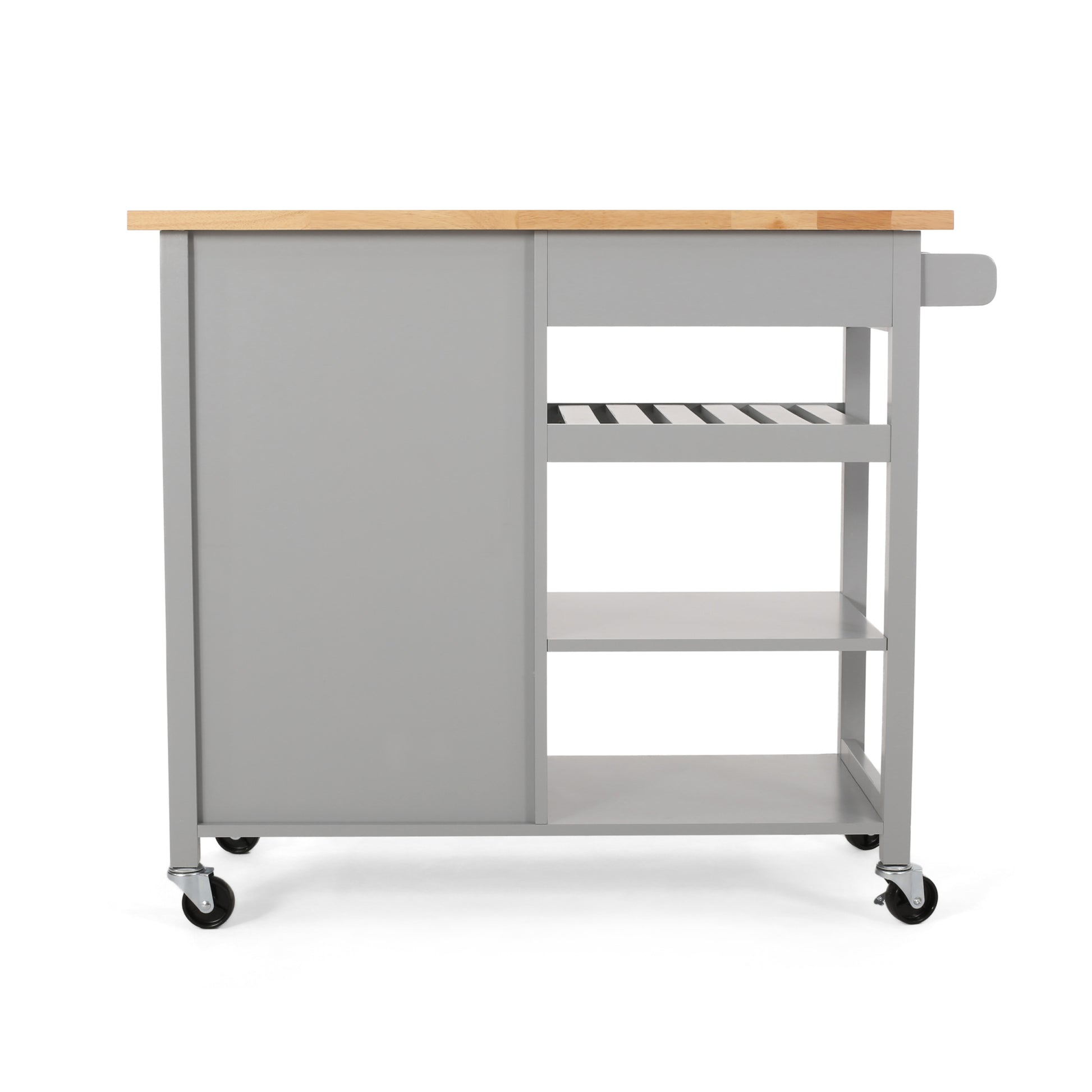 Kitchen Cart Grey Wood