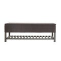 Regent Storage Bench With Metal Rack Brown Multi Rattan