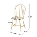 36 Inch H Spindle Back W.Chair Cream Rubber