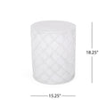 End Table Antique White Magnesium Oxide