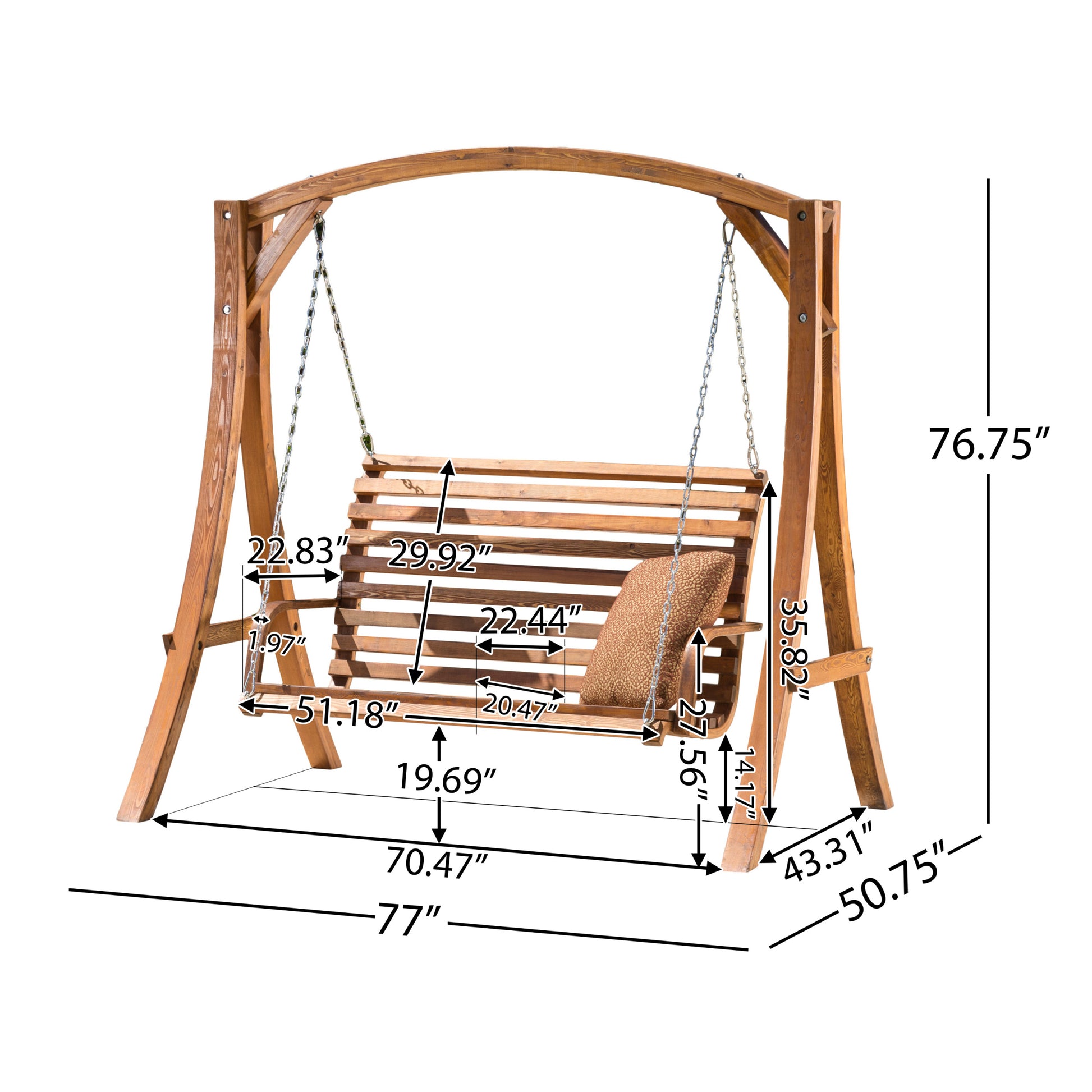 San Juan Swing Support Teak Wood