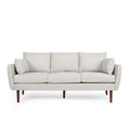 3 Seater Sofa Beige Fabric 3 Seat