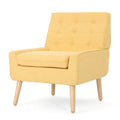 Brooke Retro Chair Kd Yellow Fabric