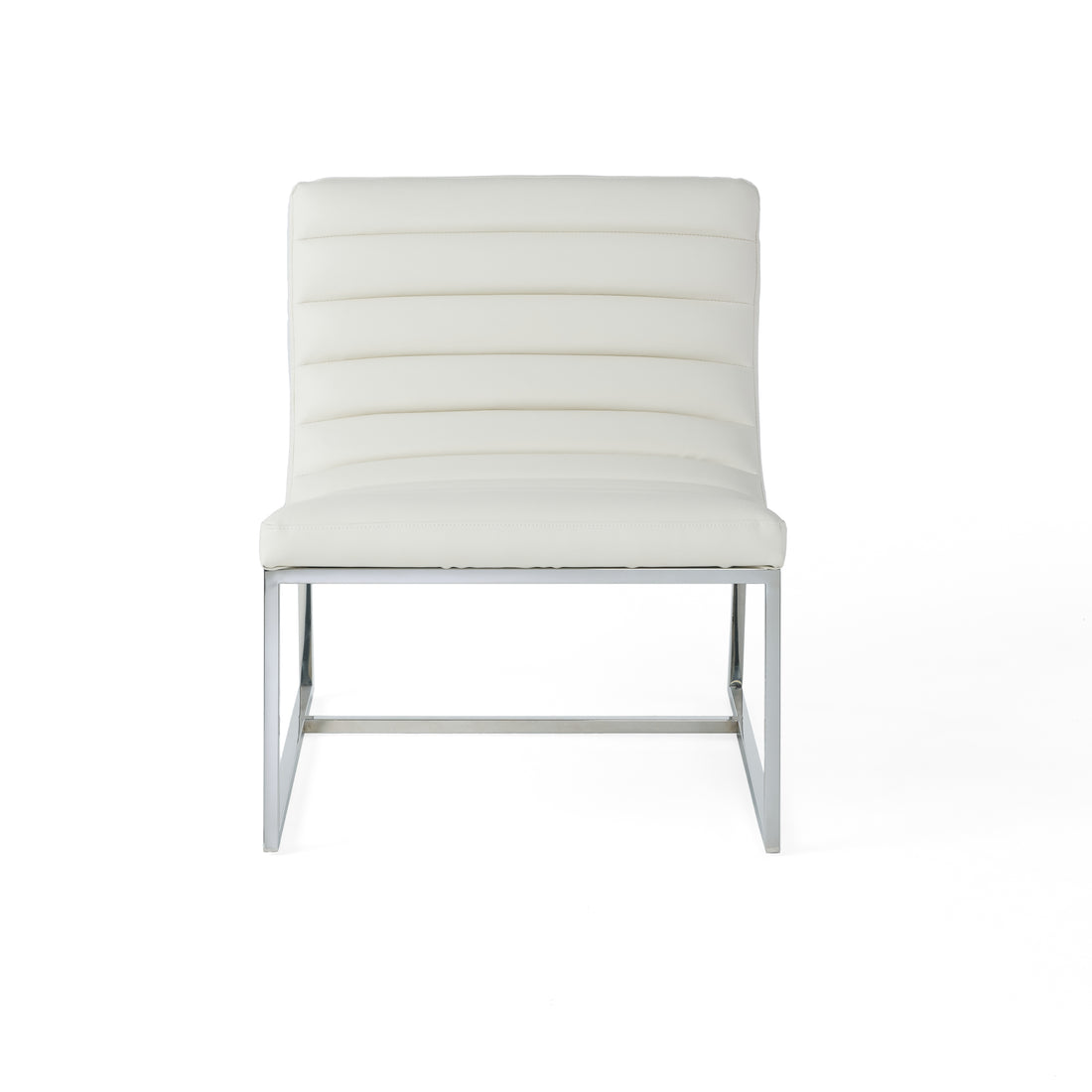 Wilmouth Roll Occassional Chair White Metal & Wood