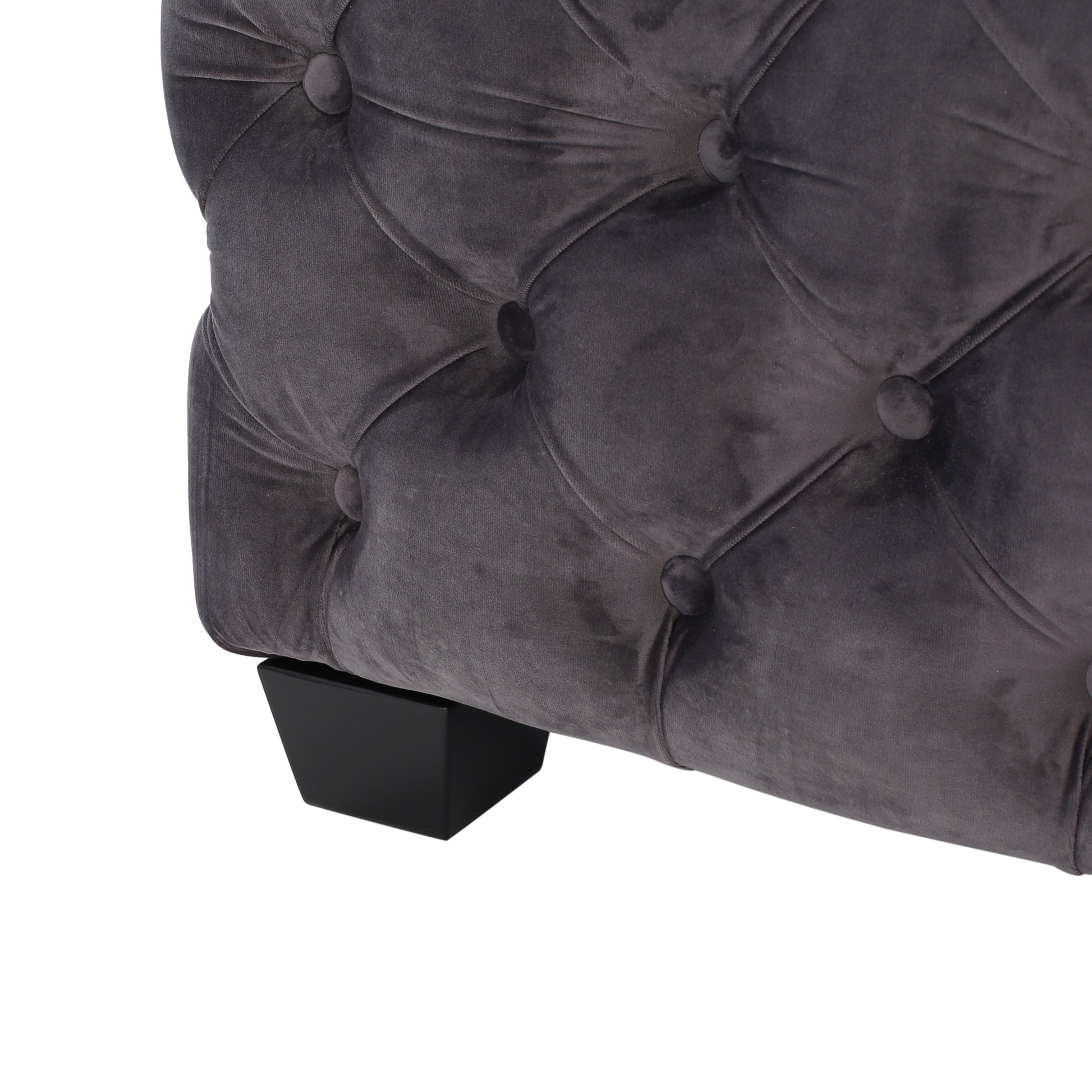 Ottoman Grey Velvet