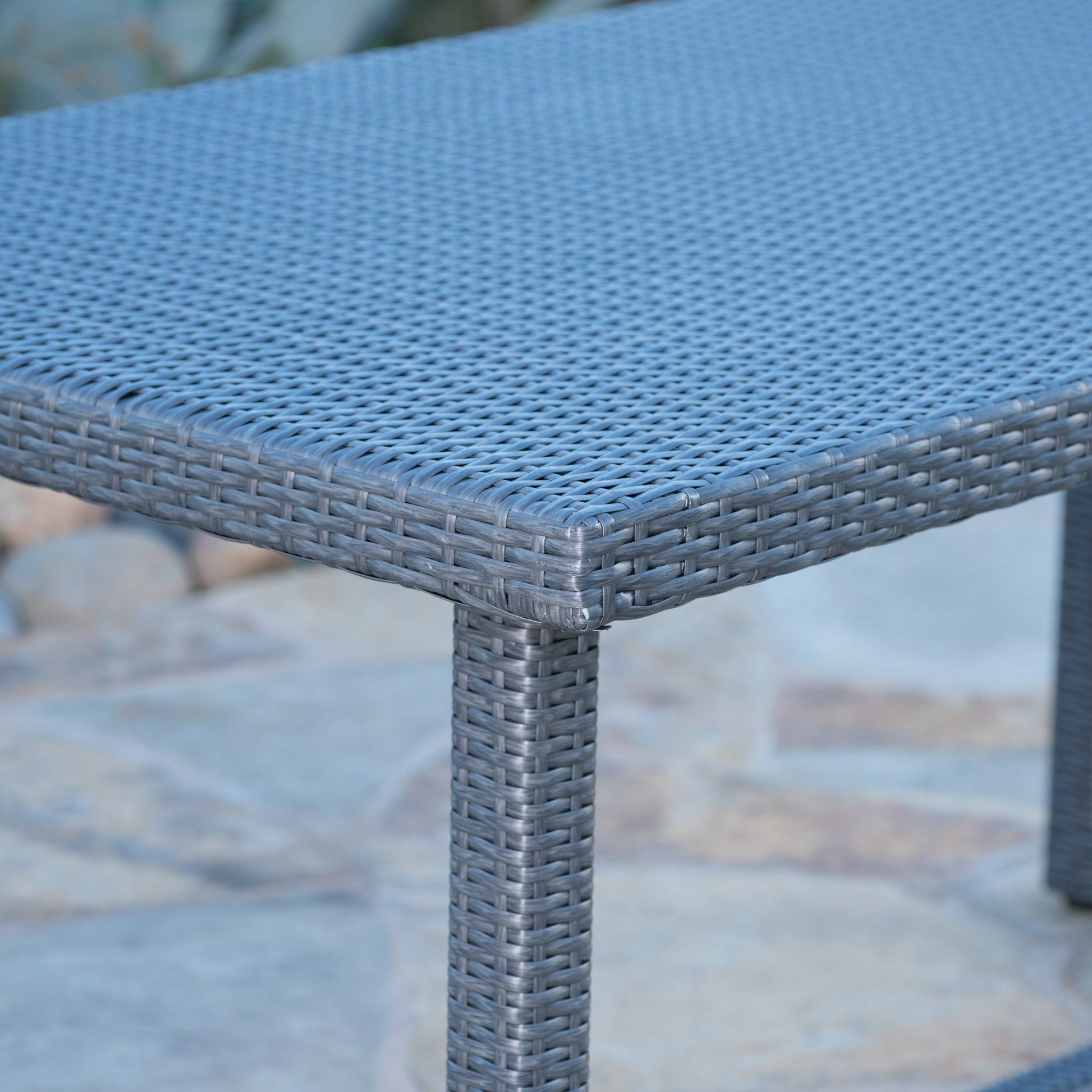 Santa Rosa Dining Table Grey Rattan