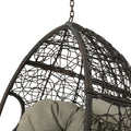 Kylie Hanging Basket Brown Only Basket ,Not Include A Hanging Stand Khaki Brown Rattan Waterproof Fabric Metal