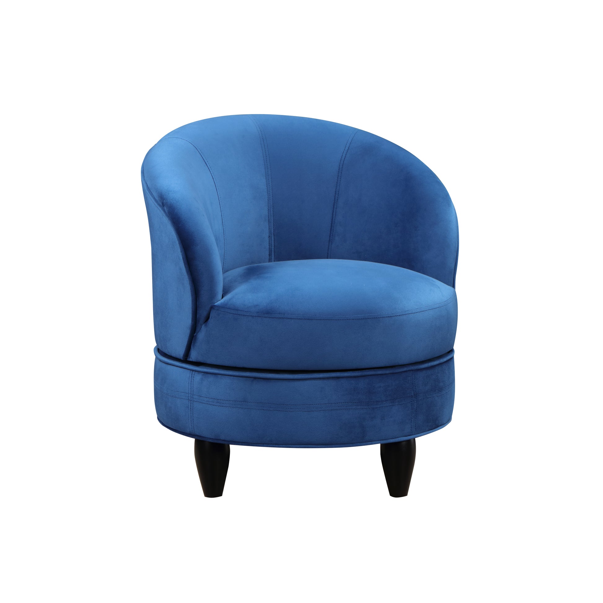 Sophia Swivel Chair Velvet Blue Blue Wood